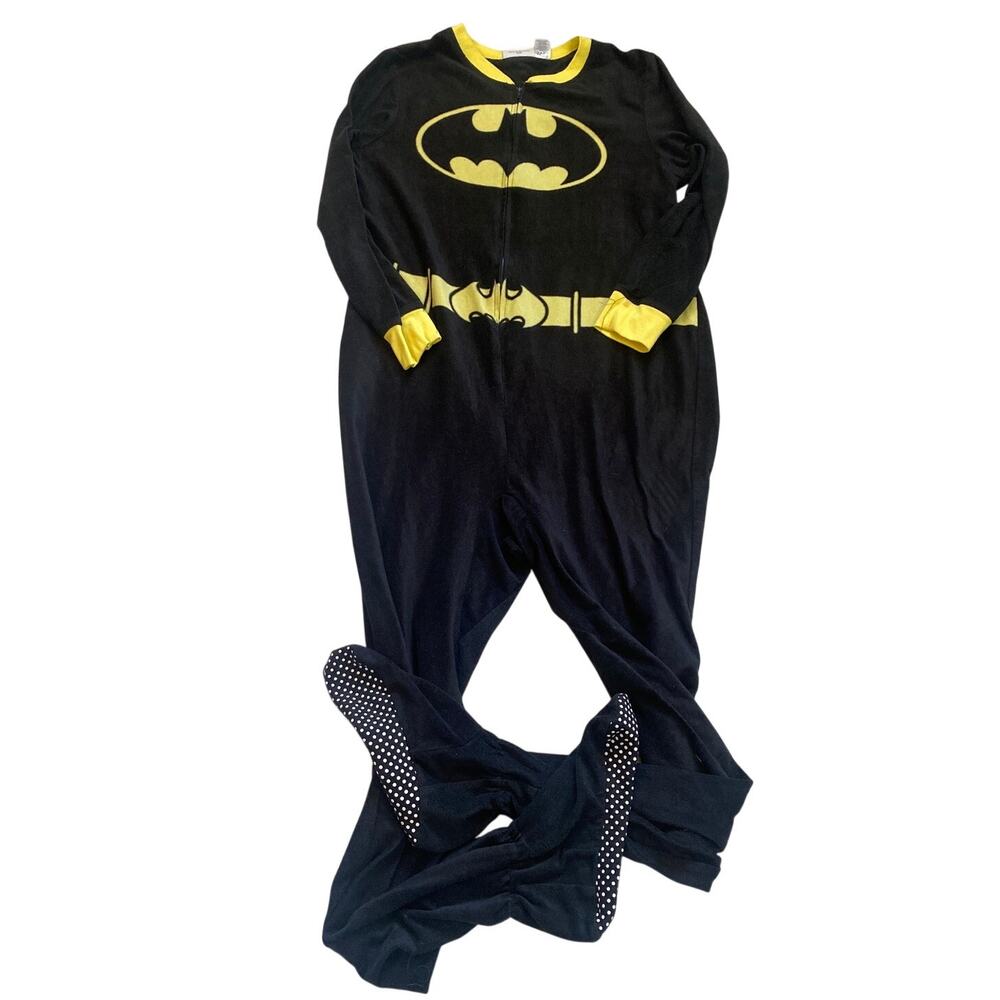 DC Comics Batgirl Fleece Footed Pajamas Onesie Juniors XL 15/17